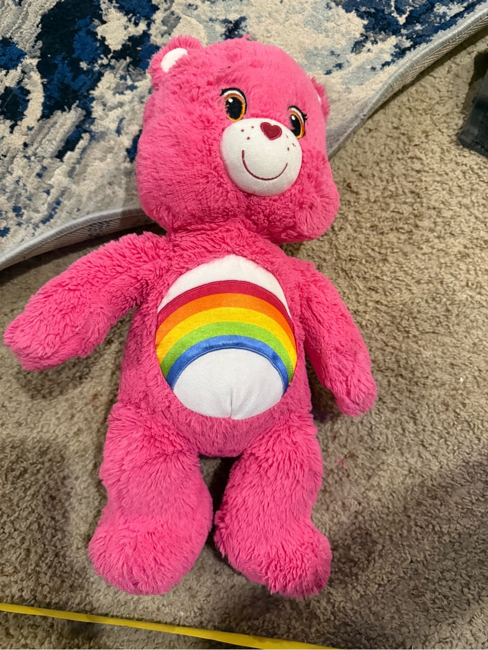 2015 Build A Bear Care Bears Cheer Bear Rainbow Plush Stuffed Animal